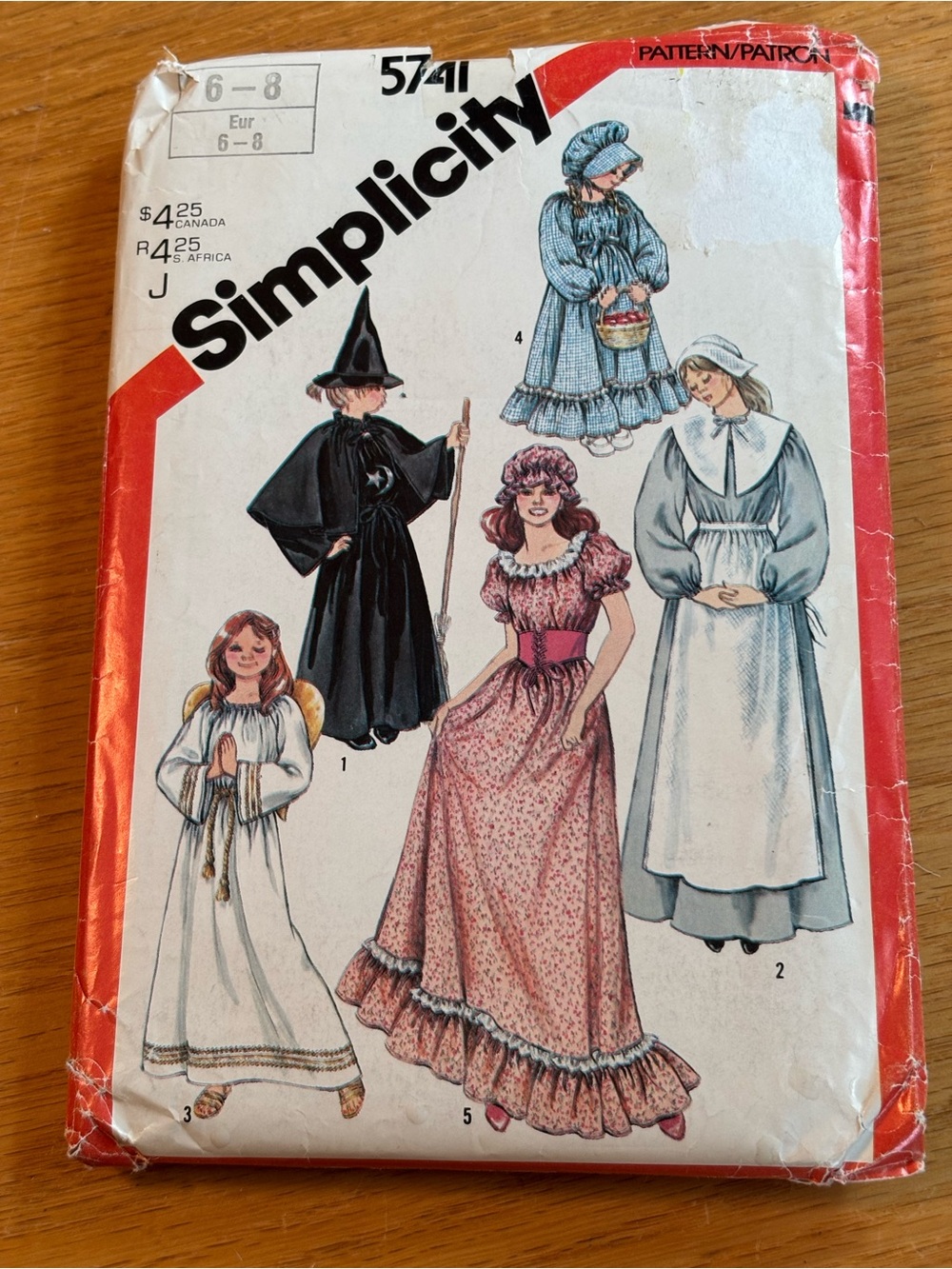 Vintage 1982 Simplicity 5741 Girls Costumes Sewing Pattern - Size 6-8